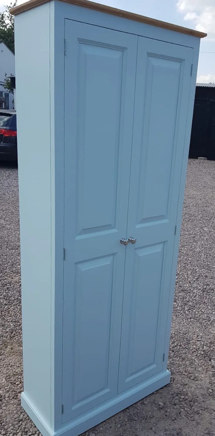 **2 Door Hallway, Utility, Cloak Room Storage Cupboard with Hooks and Shelves (40 cm deep) ALL  SIZE VARIATIONS