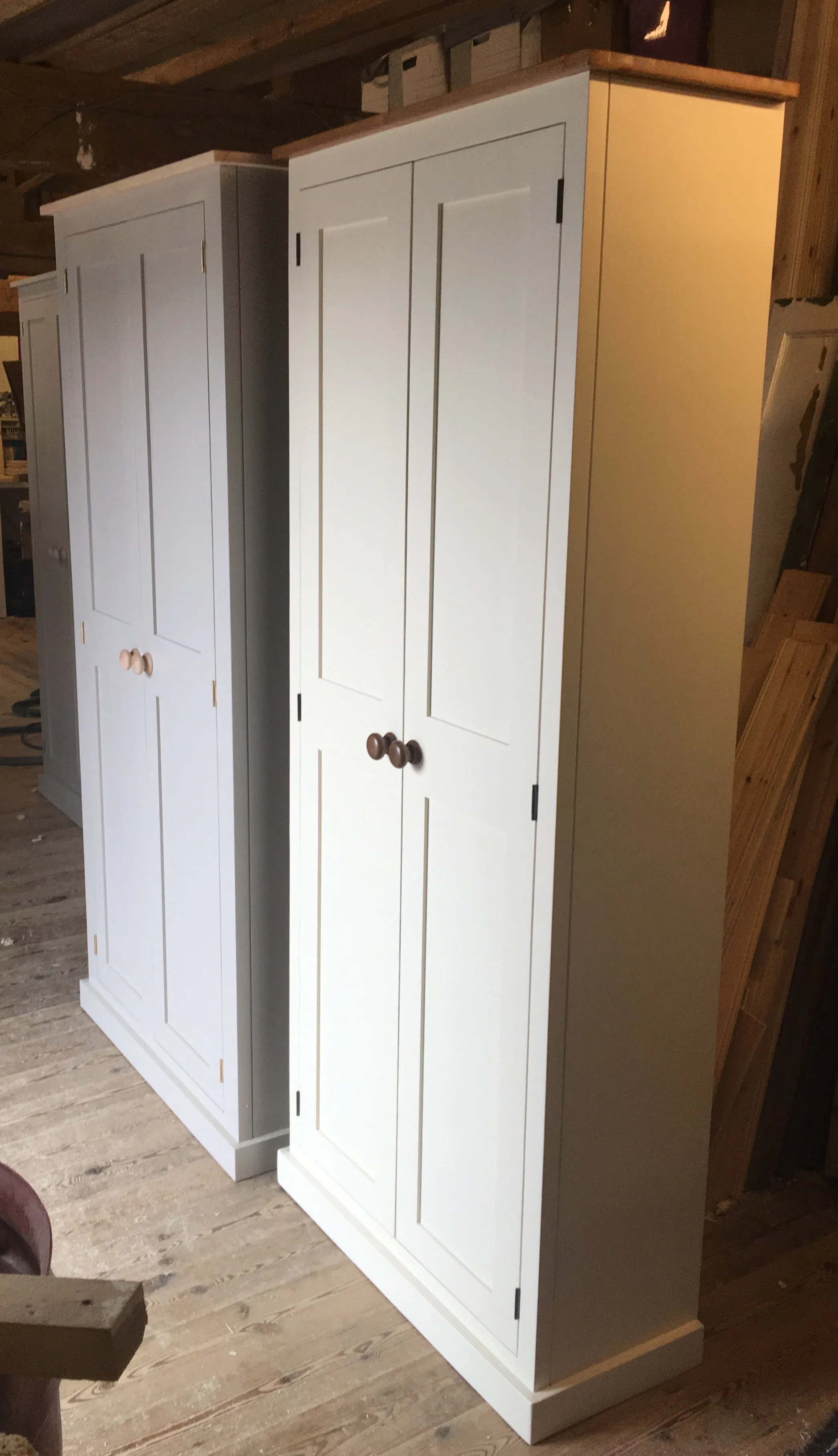 **2 Door Hallway, Utility, Cloak Room Storage Cupboard with Hooks and Shelves (40 cm deep) ALL  SIZE VARIATIONS