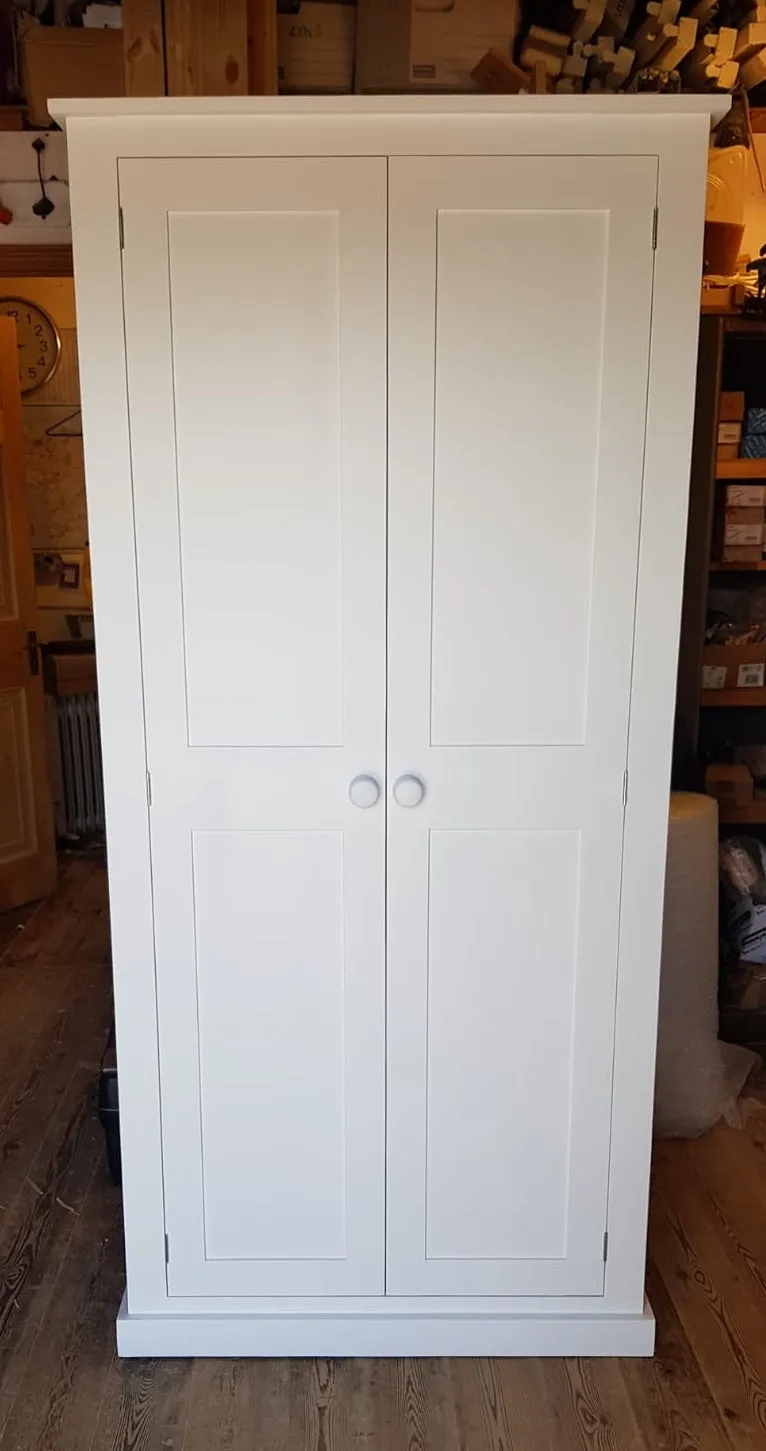 **2 Door Hallway, Utility, Cloak Room Storage Cupboard with Hooks and Shelves (40 cm deep) ALL  SIZE VARIATIONS