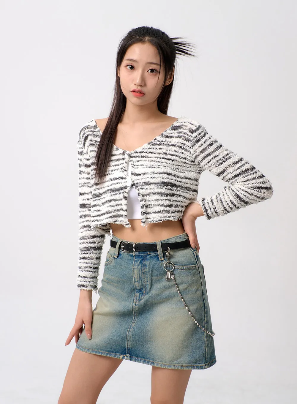 A-Line Denim Mini Skirt BM306