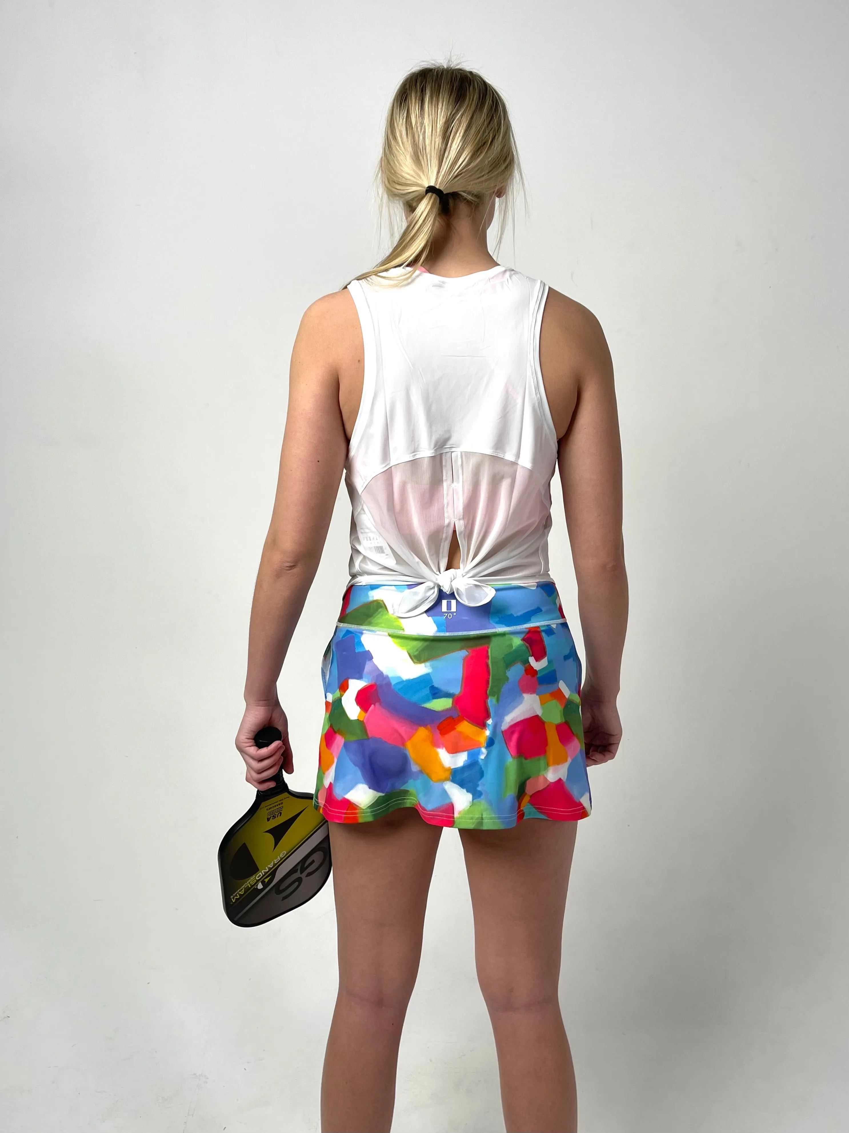 A-Line Skort in "Baby Got Backhand" Print by Meghan Rosenthal