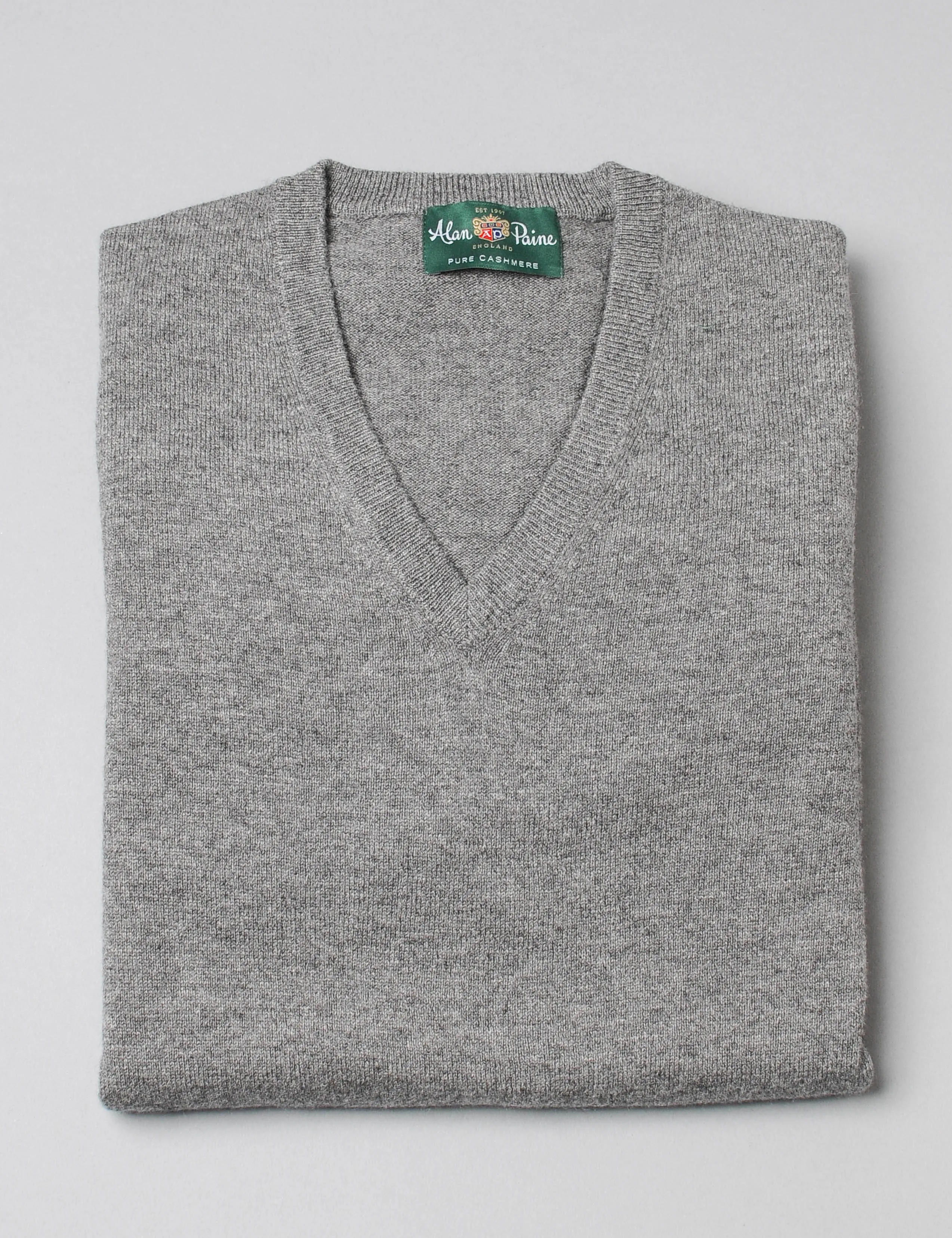 Alan Paine Cashmere V-Neck Sweater - Derby