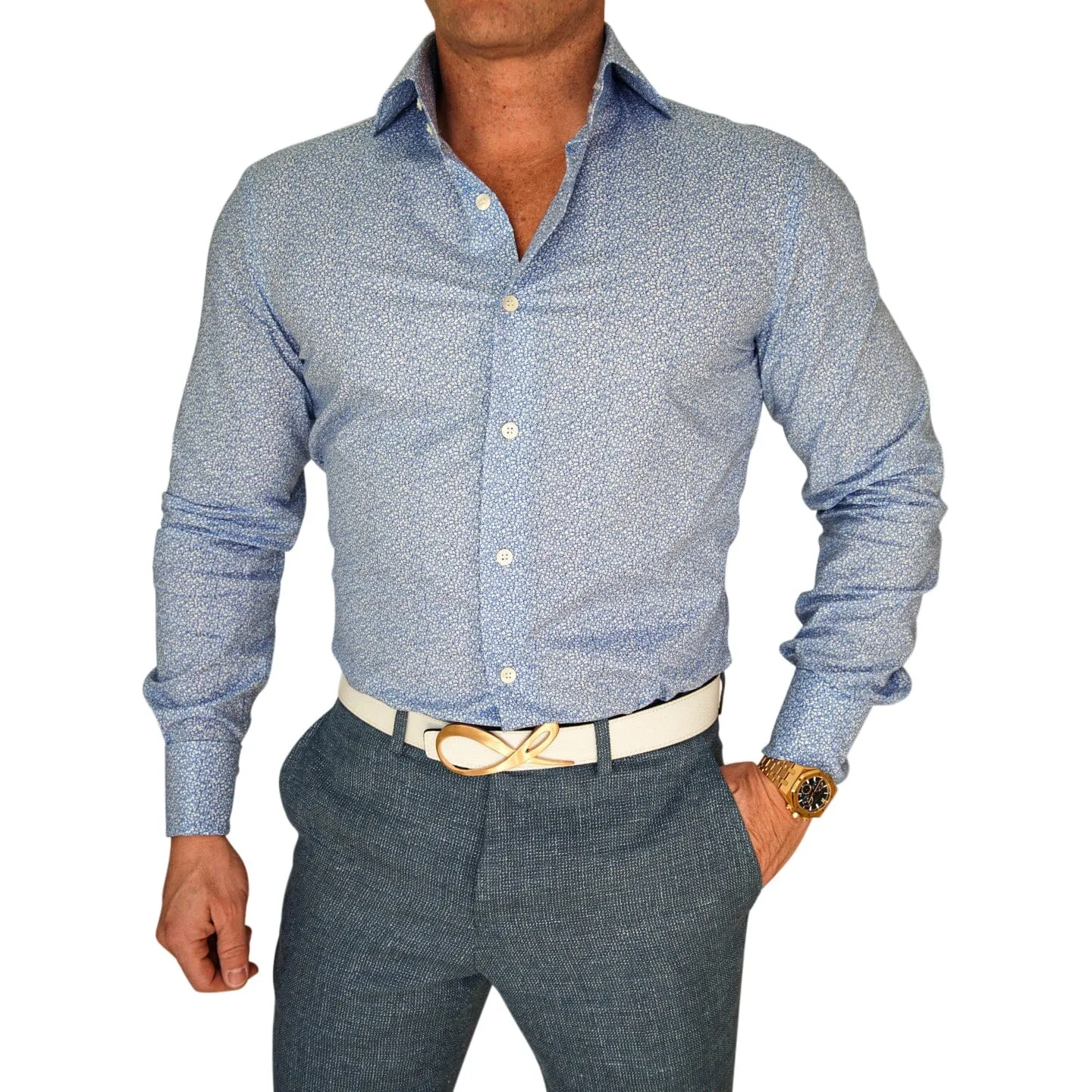 Baby Blue Fiore Dress Shirt