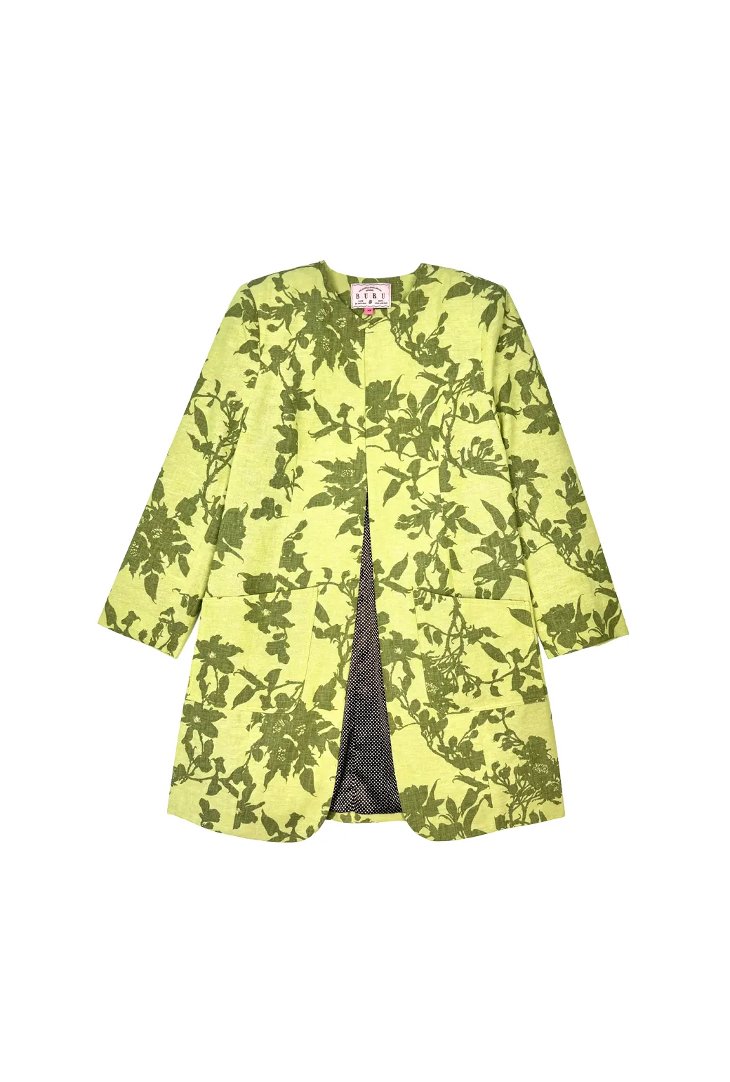 Buru x Jaimie Dewberry Walking Coat - Green Linen