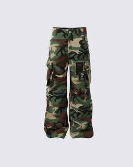 Camo Cargo Pants - Military Green