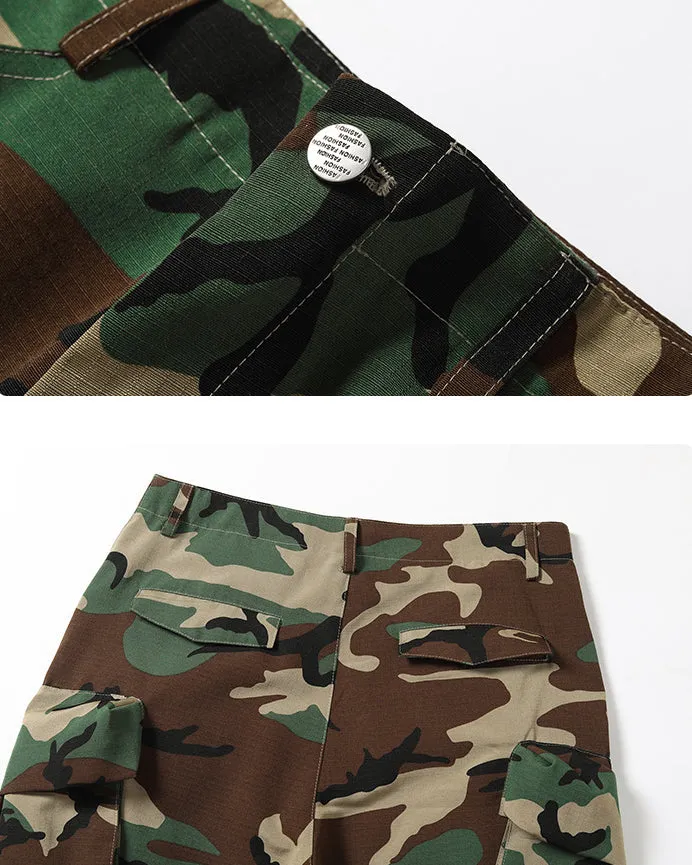 Camo Cargo Pants - Military Green