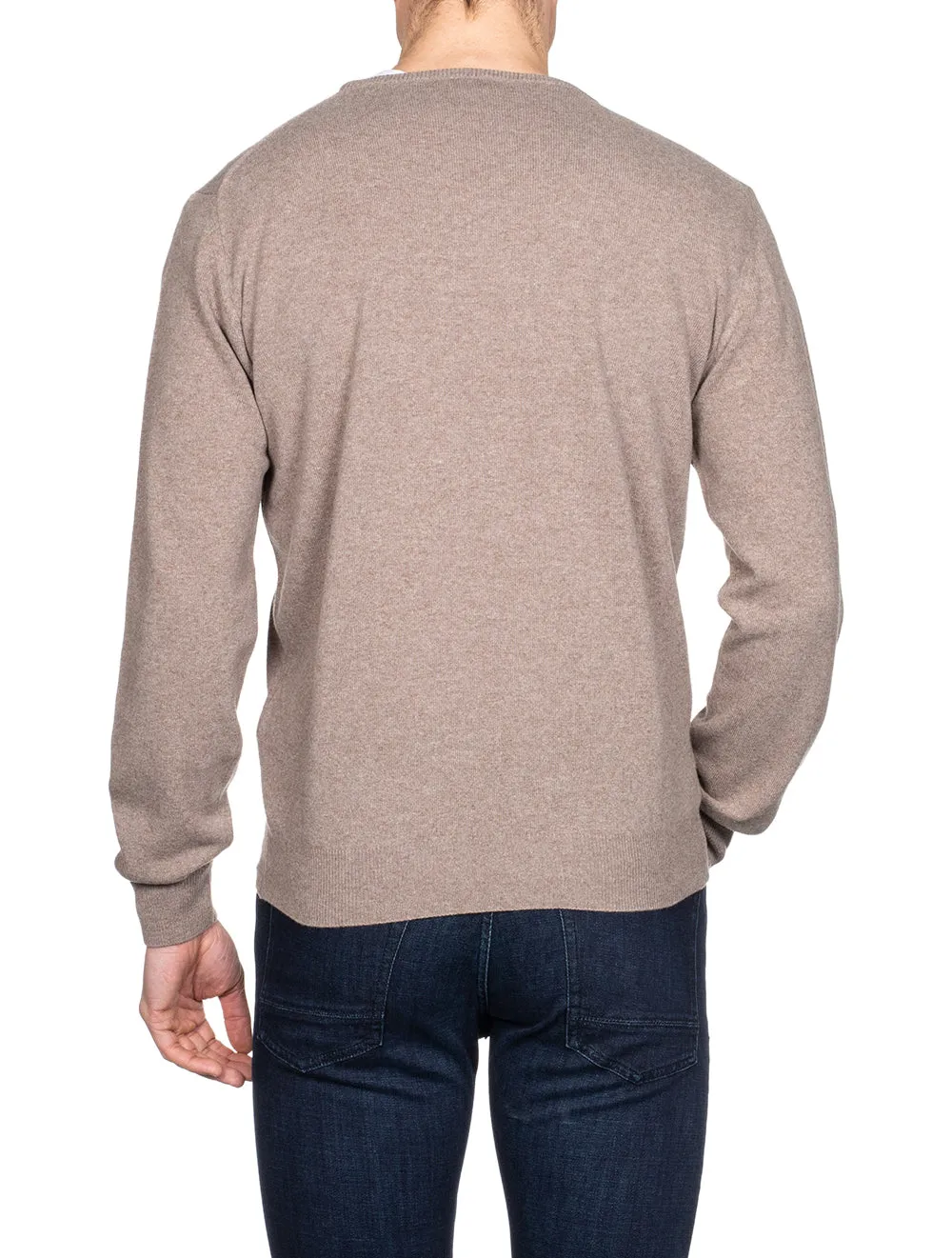 Cashmere & Merino Wool Crew Neck Walnut