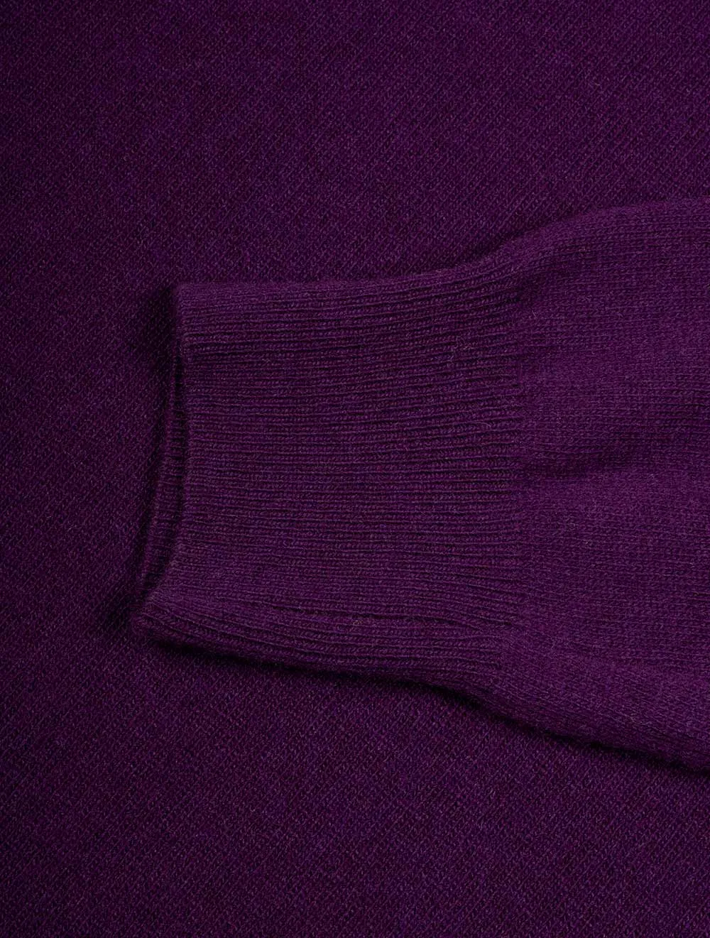 Cashmere & Merino Wool Half Zip Violet