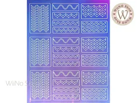 Chevron Wave Holographic Film Adhesive Sticker - 1 pc (TTZ01-13)