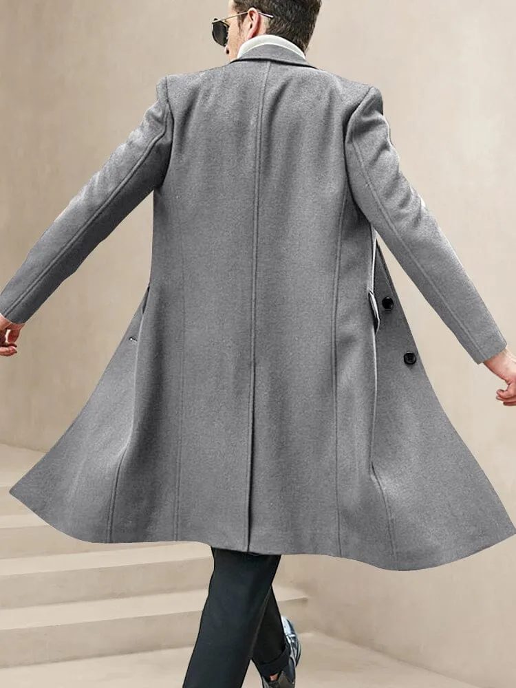 Classic Fit Long Tweed Coat