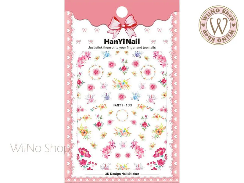 Delicate Flower Adhesive Nail Art Sticker - 1 pc (HY-133)