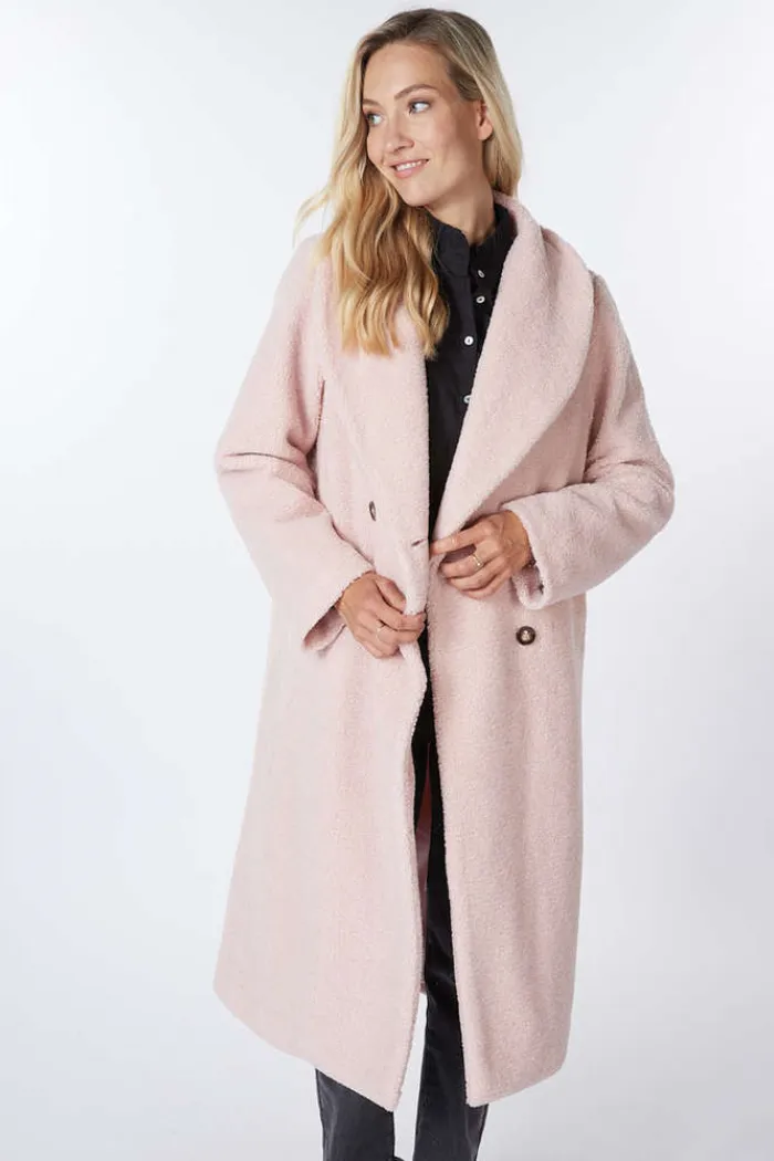 Double Breasted Boucle Coat