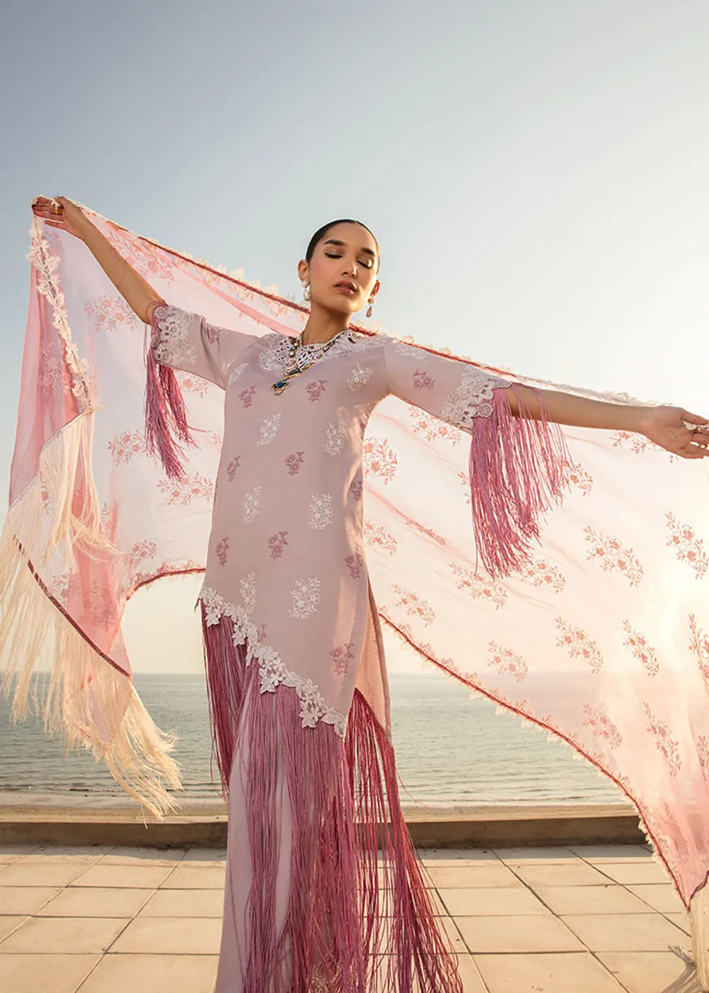 Dusty Pink Luxury Lawn Suit | Rang Rasiya | Florence Lawn '23 | DAHILA - D10