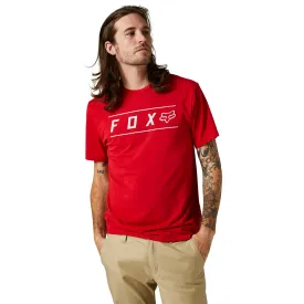 Fox Racing  Mens Flame Red Pinnacle Short Sleeve Tech Tee Quick-Dry Soft T-Shirt