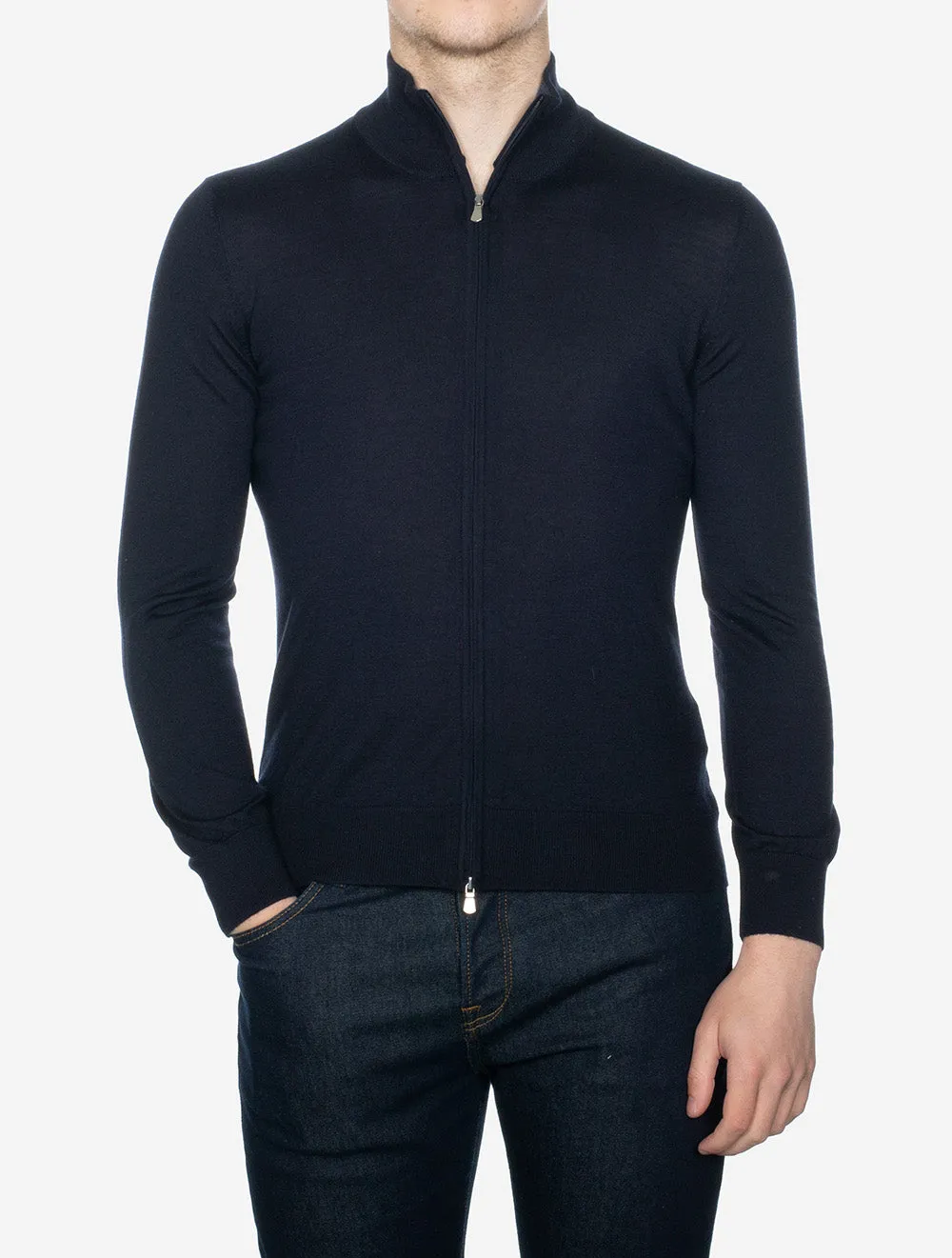 Full Zip Knitwear Navy