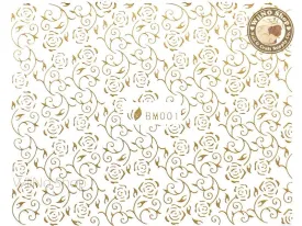 Gold Rose Pattern Adhesive Nail Sticker Nail Art - 1 pc (BM001G)