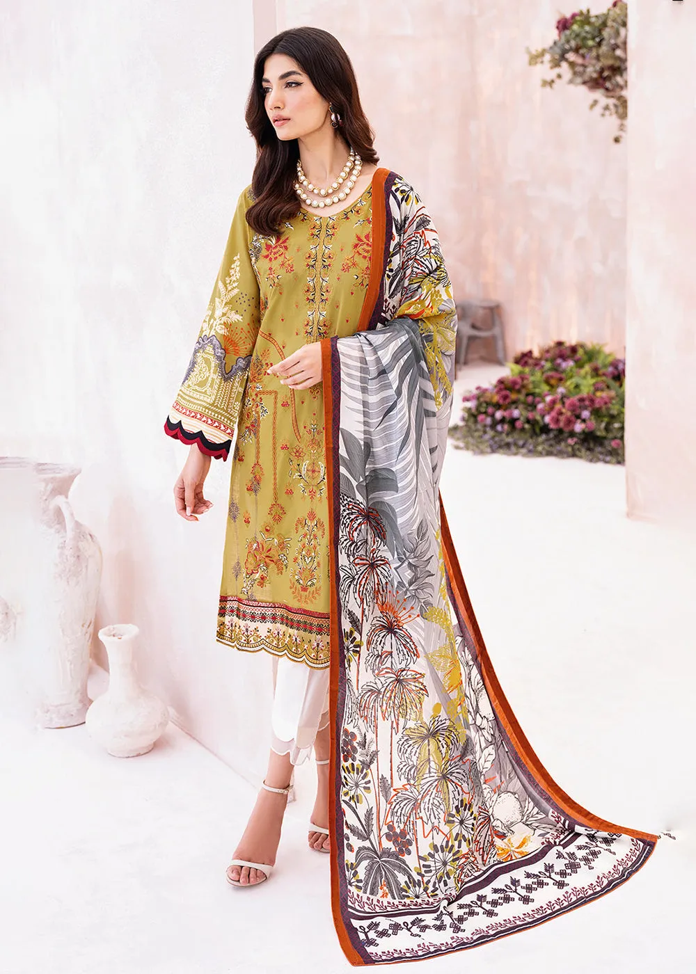 Green Pakistani Salwar Suit - Ramsha Mashaal Collection Vol 7 - #L-710