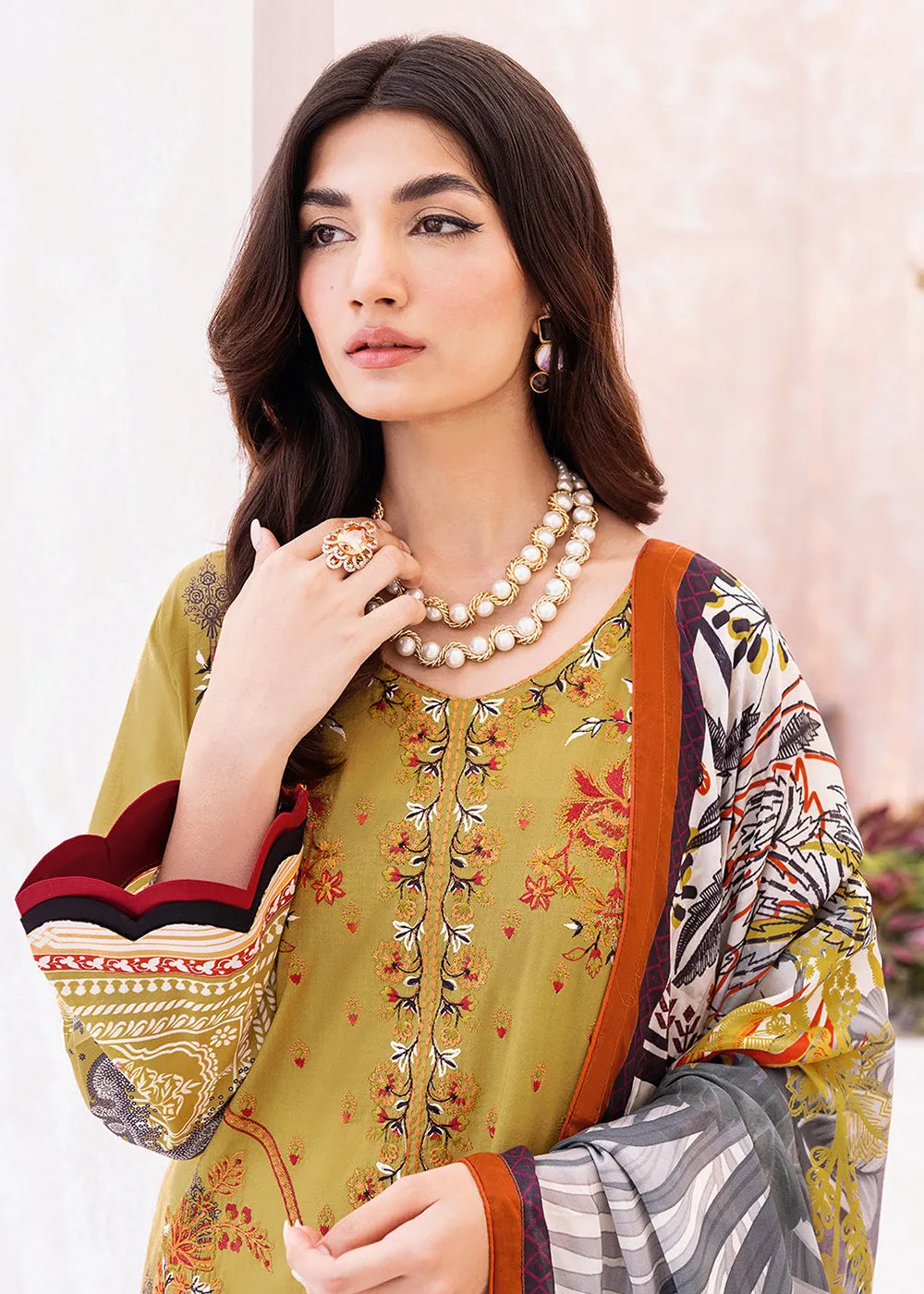 Green Pakistani Salwar Suit - Ramsha Mashaal Collection Vol 7 - #L-710