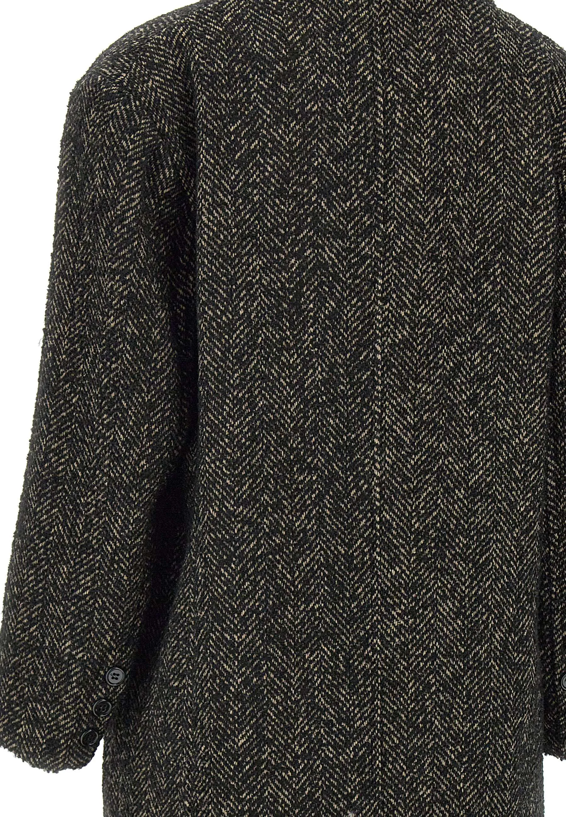 Herringbone Stitch Dark Brown Coat