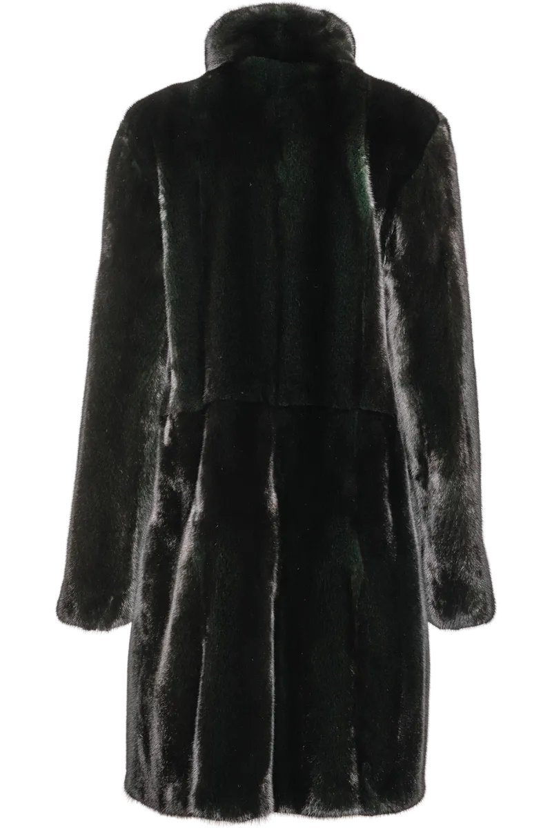 Hunter Green Mink Fur Coat