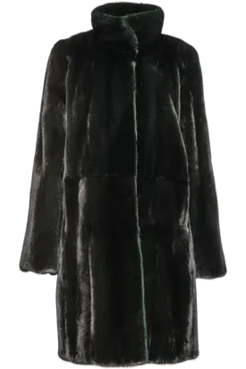 Hunter Green Mink Fur Coat