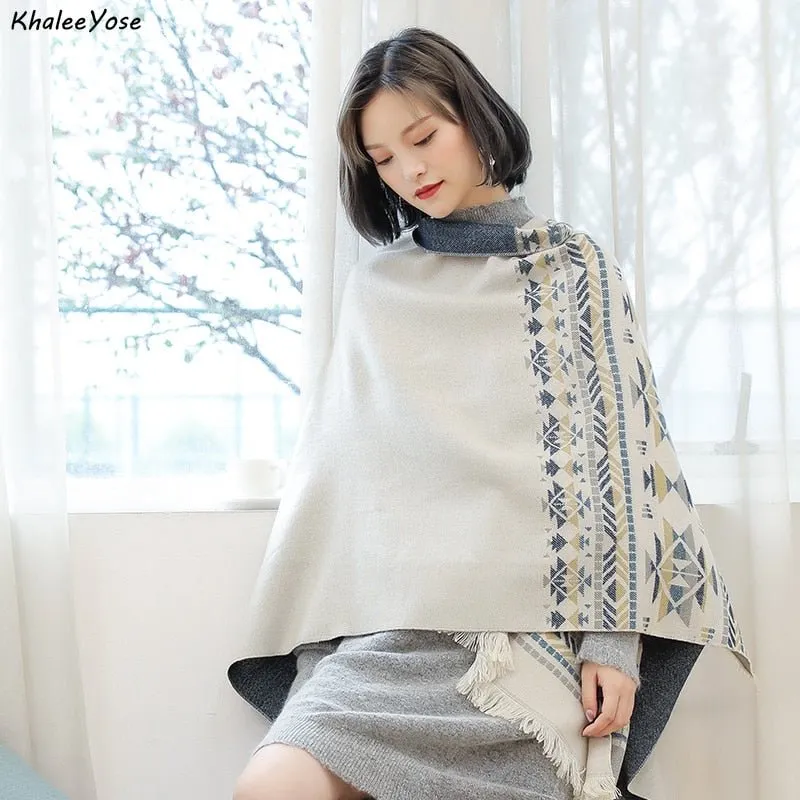 KHALEE YOSE Classic Caped Cardigan Coat