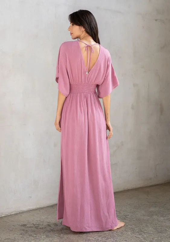 Lily Bohemian Kimono Sleeve Maxi Dress