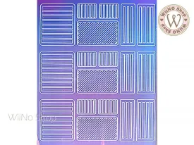 Line Holographic Film Adhesive Sticker - 1 pc (TTZ01-12)