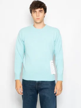 Maglia Girocollo Lana e Cashmere Turchese