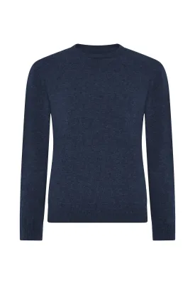 Navy Cashmere Crew Neck Jumper