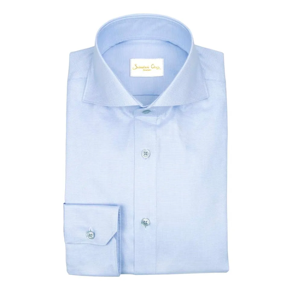 Powder Blu Weavetex Dress Shirt @ The vault