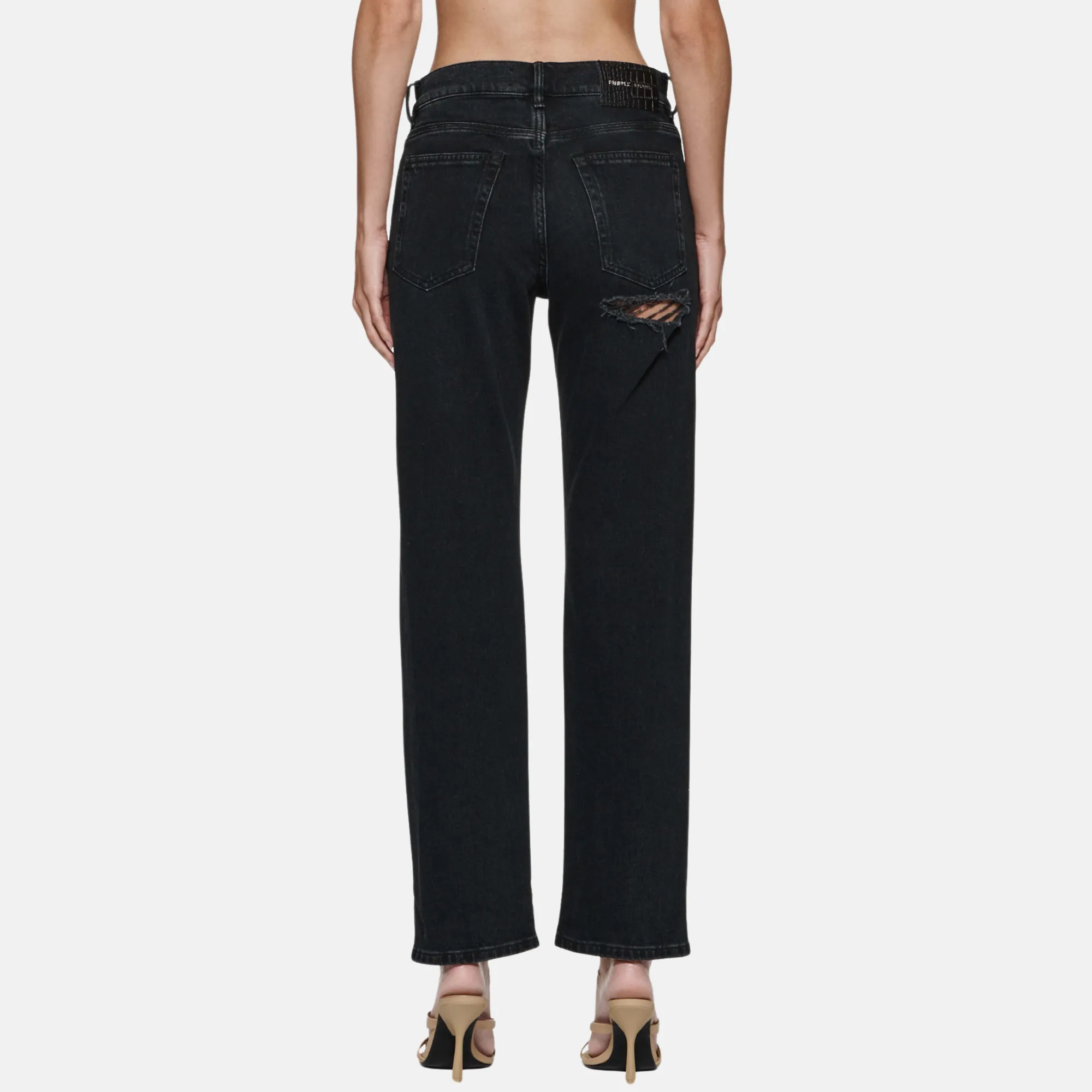 Purple Brand Women's Black Slim Crop Jeans