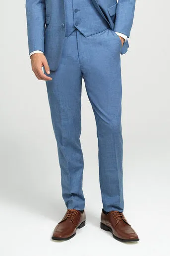 "Brunswick" Cornflower Ultra Slim Suit Pants