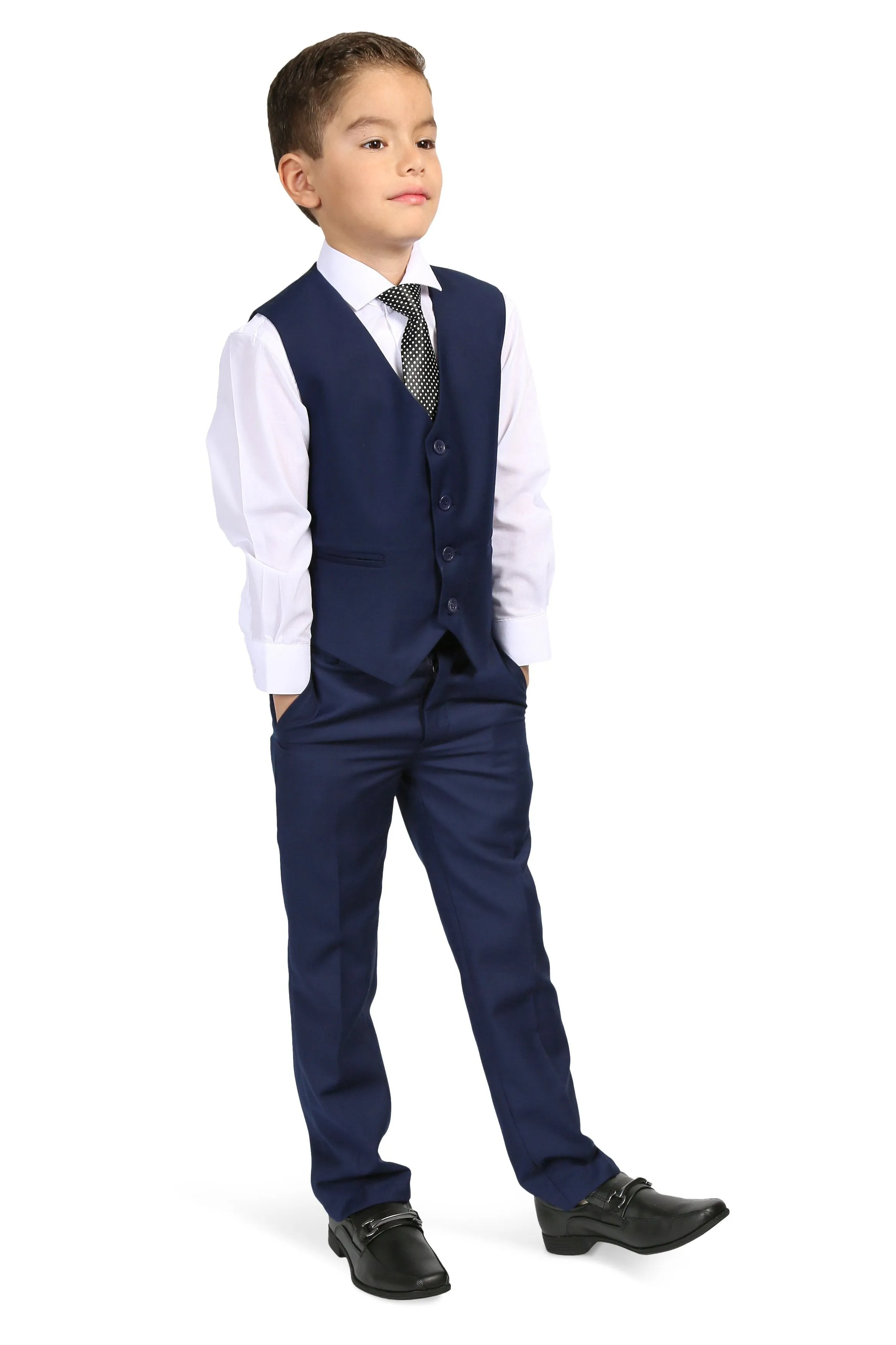 "Jax" Kids Navy Suit 5-Piece Set