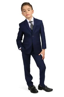 "Jax" Kids Navy Suit 5-Piece Set