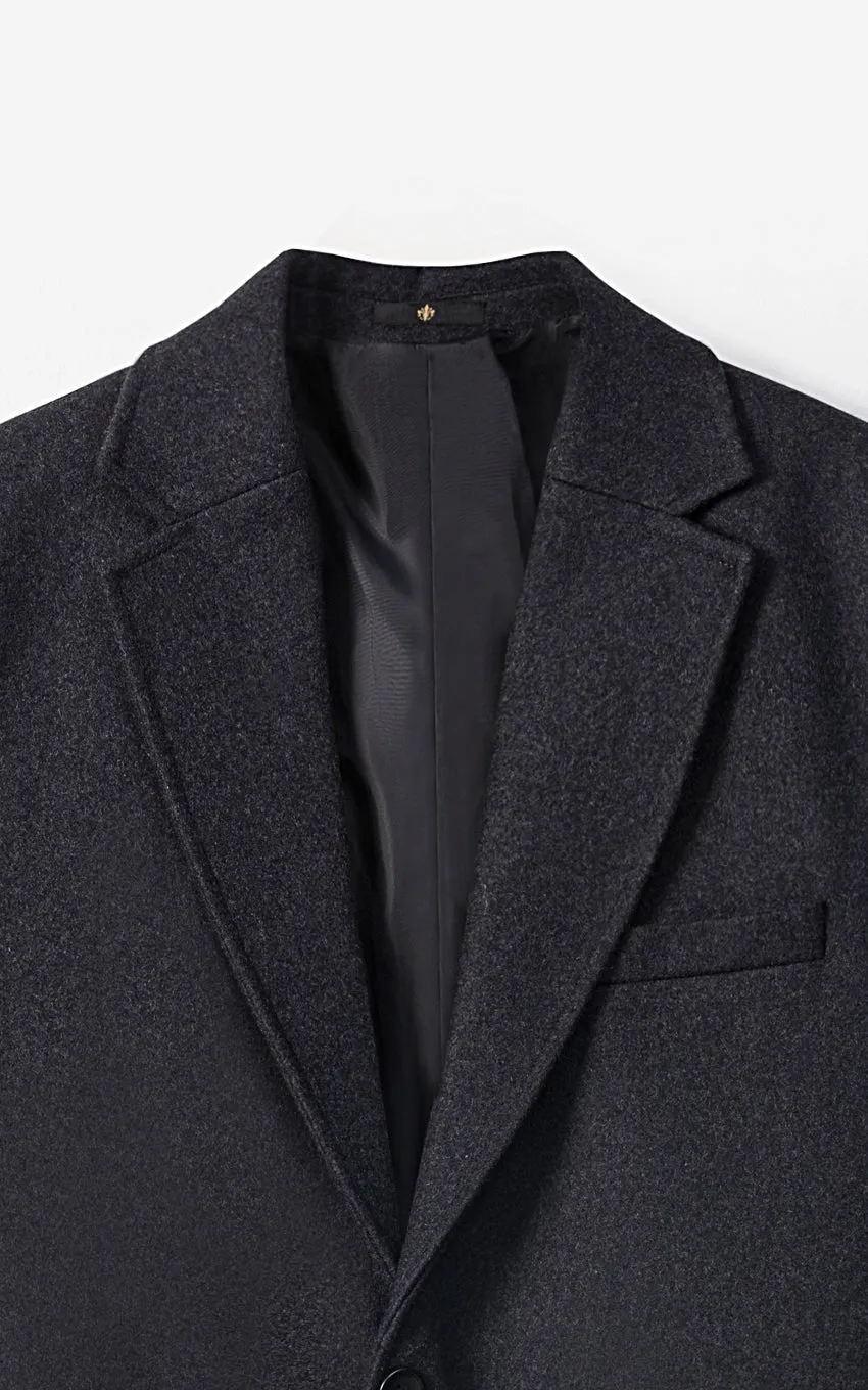 REFINED CLASSIC  LONG COAT CHARCOAL