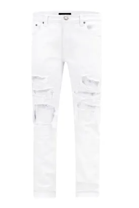 Rip & Repair Denim Jeans - White