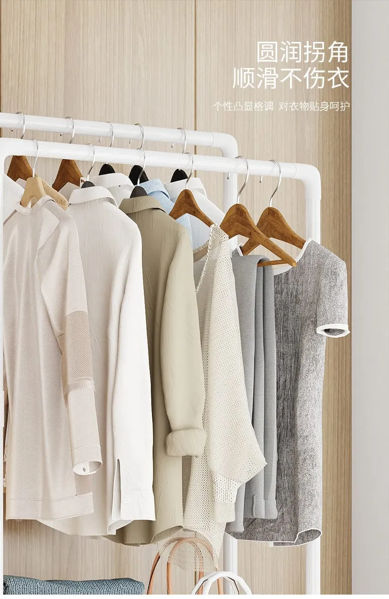 Simple Indoor Double Pole Coat Rack