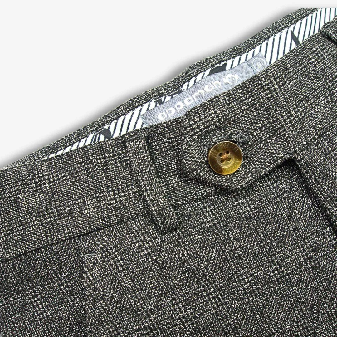 Stretchy Mod Suit | Noir Micro Plaid