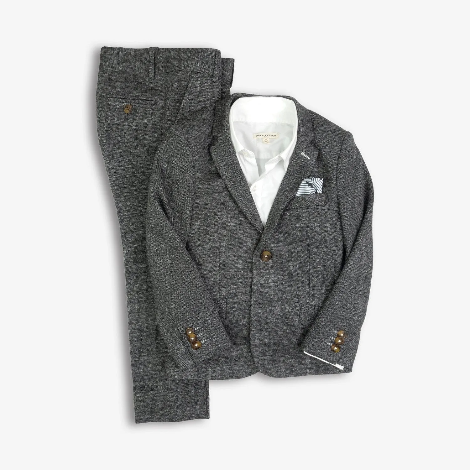 Stretchy Mod Suit | Noir Micro Plaid