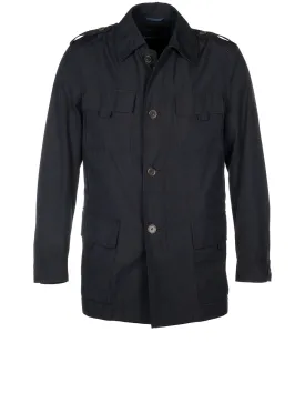 Udo Four Pocket Mid-Length Coat Navy