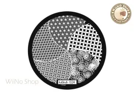 Wagara Pattern Nail Art Stamping Plate Template hehe024