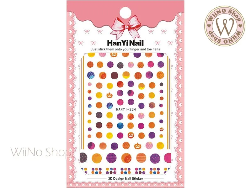 Watercolor Dots Adhesive Nail Art Sticker - 1 pc (HY-234)