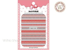 Winter Sweater Pattern Adhesive Nail Art Sticker - 1 pc (HY-354)