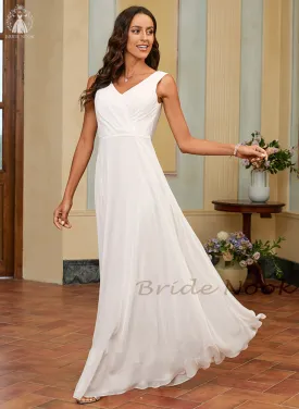 Wrap Top Chiffon Skirt simple wedding dress | Bride Nook